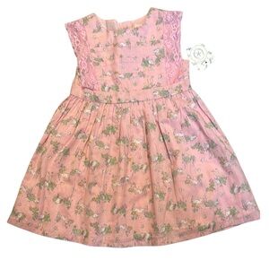 NWT | THE PRAIRIE Pink Bunny Print Kids Dress